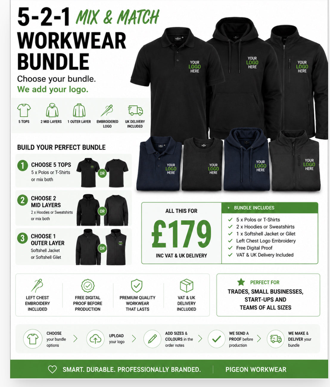 5-2-1 Mix & Match Embroidered Pro RTX Workwear Bundle